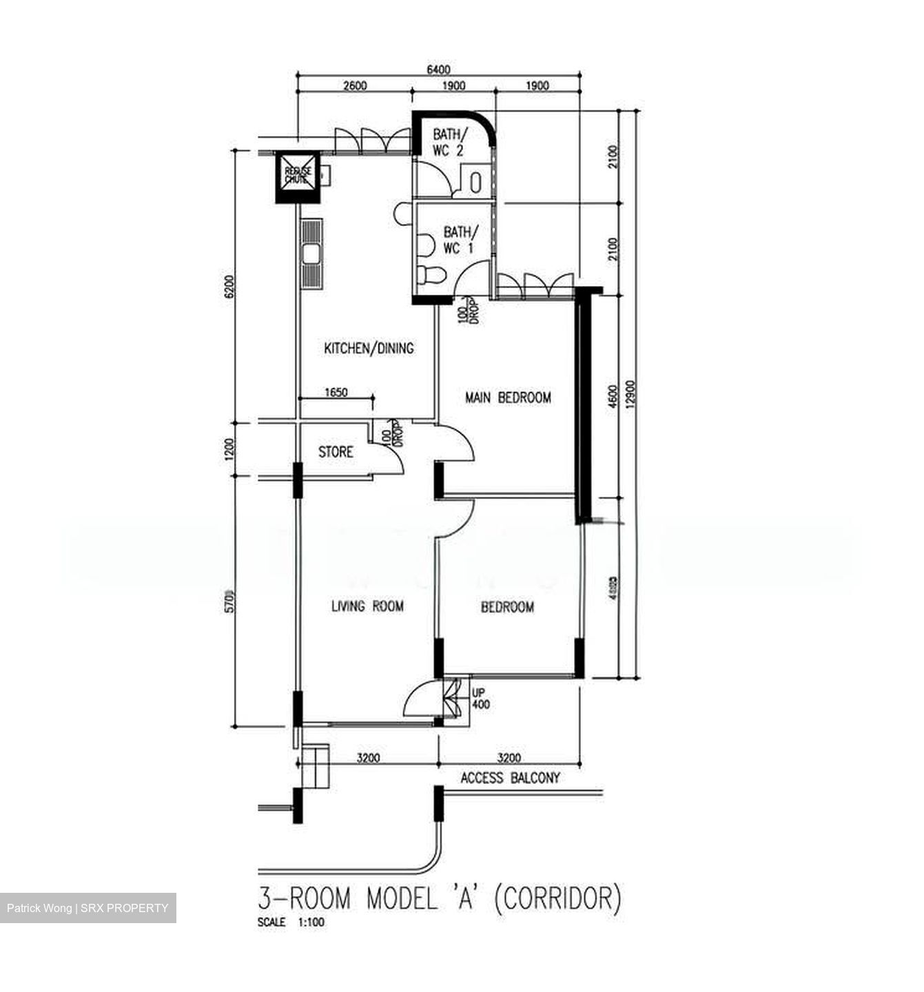 Blk 129 Lorong Ah Soo (Hougang), HDB 3 Rooms #543792121